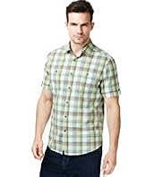 North Coast Pure Cotton Slub Checked Shirt