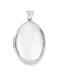 Genuine IceCarats Designer Jewelry Gift 14K White Gold Polished Domed Locket