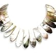 Hand-made Mother of Pearl Bib Necklace - 16 Inch