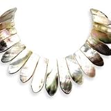 Hand-made Mother of Pearl Bib Necklace - 16 Inch