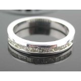 1 Ct Wedding Band Ring Princess Cut Diamond 14 Karat White Gold !! Jewerly at Manufacturer's Price !!