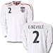 England Home Shirt 2007/09 with G Neville 2 printing - Long Sleeve - XL 44-46/115cm Chest