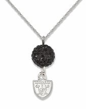 Oakland Raiders Ovation Crystal Necklace