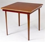 IMAGE OF Straight Edge Folding Card Table or Dining Table by Stakmore, 56V , Solid Wood