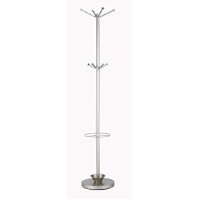 <b>Adesso Quatro Umbrella Stand /Coat Rack, Champagne Steel</b>