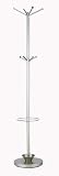 Adesso Quatro Umbrella Stand /Coat Rack, Champagne Steel