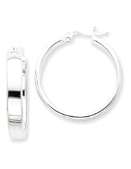 Sterling Silver Hoop Earrings QE3689"