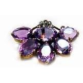 Antique Amethyst and Seed Pearl Brooch by Antique and Estate Jewelry