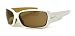 Nike Nix Sunglasses, EV0488-191, Victory White with Gold Frame/ Brown Lenses