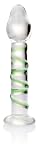 Don Wand Fat Head Glass Pleasure Wand, Green Swirl