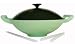Paylesscookware 5 Piece Lime Green Enamel Cast Iron Wok Set