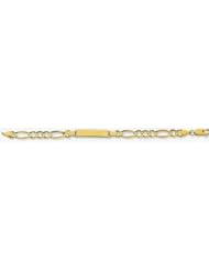 5mm 14k Light Figaro Baby ID Bracelet 5.5"