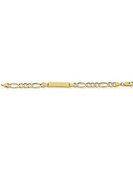 5mm 14k Light Figaro Baby ID Bracelet 6"