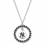 New York Yankees Spirit Crystal Logo Wreath Necklace