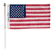 Taylor Made Products Aluminum Boat 3/4-Inch Flag Pole With Charlevoix Clips (24-Inch)