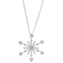 Sterling Silver 1/10 Carat TW Diamond Snowflake Pendant