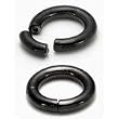 Black Implant Grade Titanium 6 gauge Segment Ring 1/2"