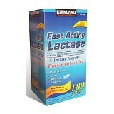 Kirkland Signature Fast Acting Lactase, Twice as Fast as Ultra - Helps Prevent Gas, Bloating and Diarrhea - Compare to Lactaid Fast Act (4 Pack) 720 Caplets by Kirkland