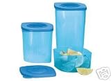 Tupperware Fresh N Cool Container 3pc Set Azure New