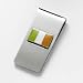 Silver plated money clip with an accent of the Irish flag with presentation box
