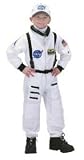 Jr. Astronaut Suit with Embroidered Cap Costume in White Size: Size 12 / 14