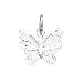 Pendant and Necklace Set - Sterling Silver Butterfly Charm w/18 Necklace