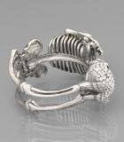 Full Body Pave Skeleton Hinged Bangle Bracelet