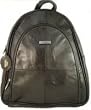 black leather backpack