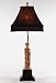 Asian Figurine Carved Faux Ivory Table Lamp
