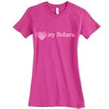 Genuine Subaru Ladies' I Love My Subaru Tee - Berry - Size Large by Subaru