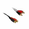 Twin Phono Male to Female Stereo Audio Cable 3m