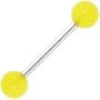 Yellow GLOW-n-DARK Barbell Tongue Ring