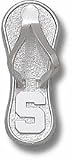 Michigan State Spartans 1 S Flip Flop Pendant - Sterling Silver Jewelry