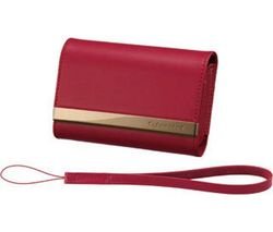 Sony LCS-THP/R Soft Leather Carrying Case for Sony DSC-T Series Digital Cameras (Red)
