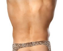 Men Large/X-Large Male Power Backless Tan Leopard 