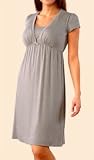 A Pea in the Pod: Short Sleeve Deep V-neck Babydoll Nursing Nightgown