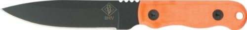 Ranger Knives 9411OM Ranger Shiv Series Fixed Blade Knife with Orange Micarta Handles