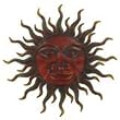 Large Metal Sun Face Sunburst Plaque Wall Decor
