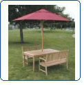 Ambrosia 9 Foot Wood Market Umbrella-Natural