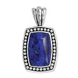 .925 Silver & Lapis Rectangular Pendant