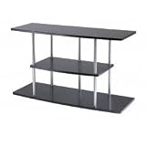 Large TV Console (Black/Metal) (25H x 15.75W x 42.15D)