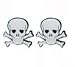 SKULL crossbones MP3 EAR buds earbud ipod accessory NEW