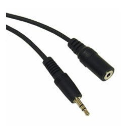 3.5mm Male Jack Plug to Female Socket M-F Lead Gold 10m