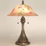 Antiques Roadshow Hand Painted Tropical Table Lamp in Antique Golden Sand