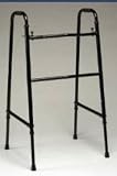 Medical Walker - Extra Wide Extra Tall 600 lb Capacity. This geriatric walker has a Double tube cross brace, side leg braces with brace clamps for added safety.