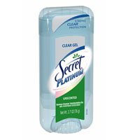 HealthPersonalCare: Secret Platinum Clear Gel Anti Perspirant & Deodorant, Unscented   2.7 Oz