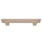 Pearl Mantels 415-72 Abingdon Wood 72-Inch Fireplace Mantel Shelf, Unfinished
