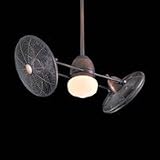 Minka-Aire Fans F602-BN-CH 42 Gyro Double Ceiling Fan w/ Light & Wall Control - Brushed Nickel