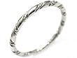 18k White Gold Rope Twist 1.65mm Ring Size 6.5