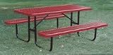 8' Extra Heavy Duty All Welded Picnic Table With 2 x 10 x 8' Vinyl Clad Expanded Steel Planks